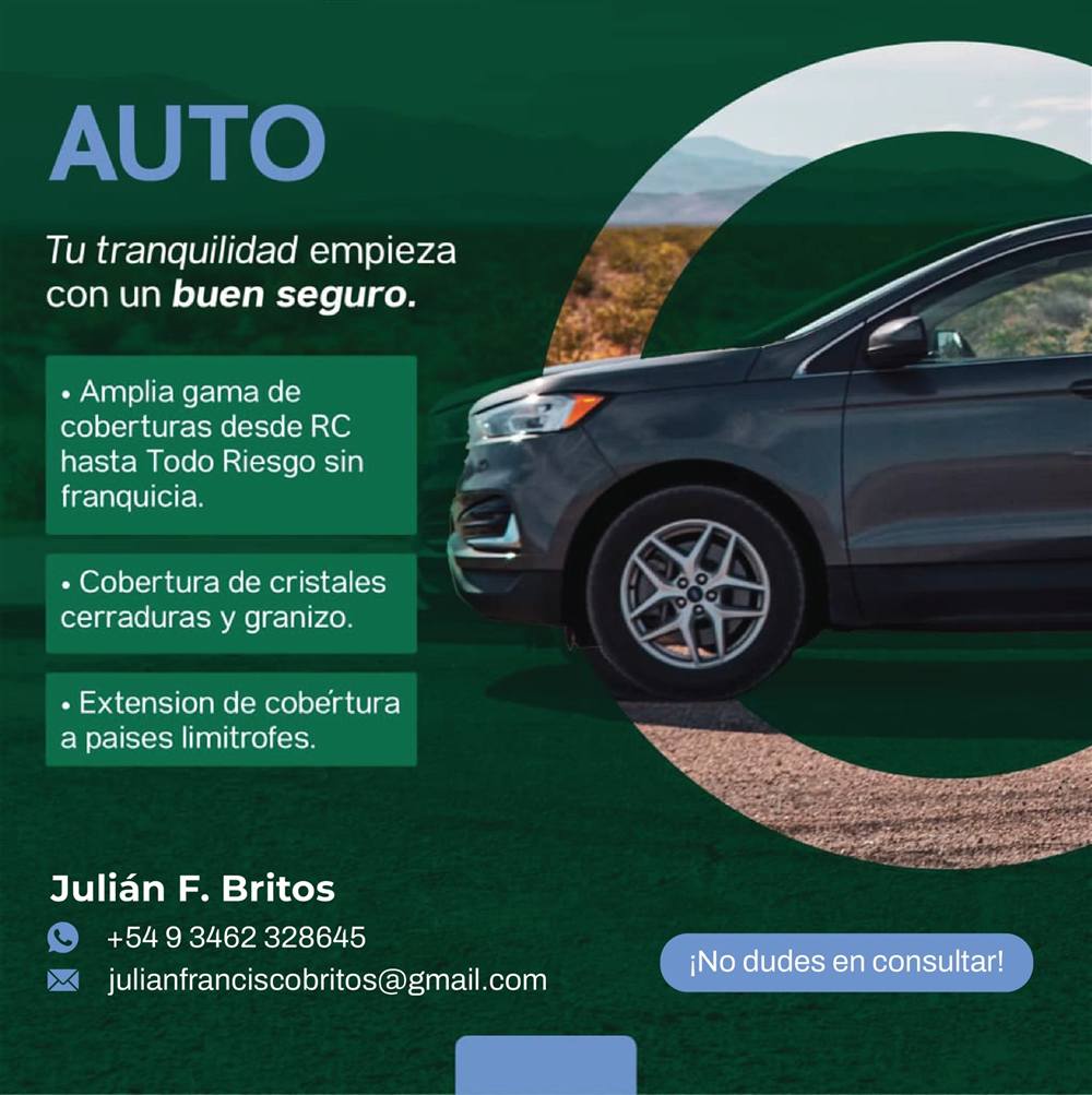 Auto particular circulando por una ruta cerca de Pergamino, cobertura de seguro de auto
